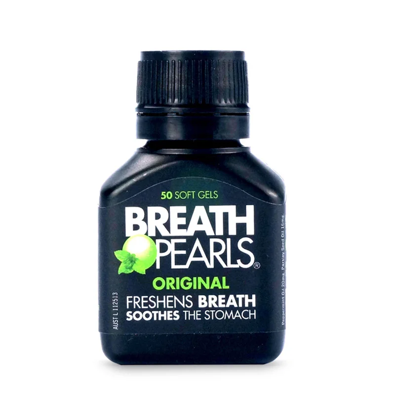 

Breath Pearls Original Freshens Breath 50 capsules Free Shipping