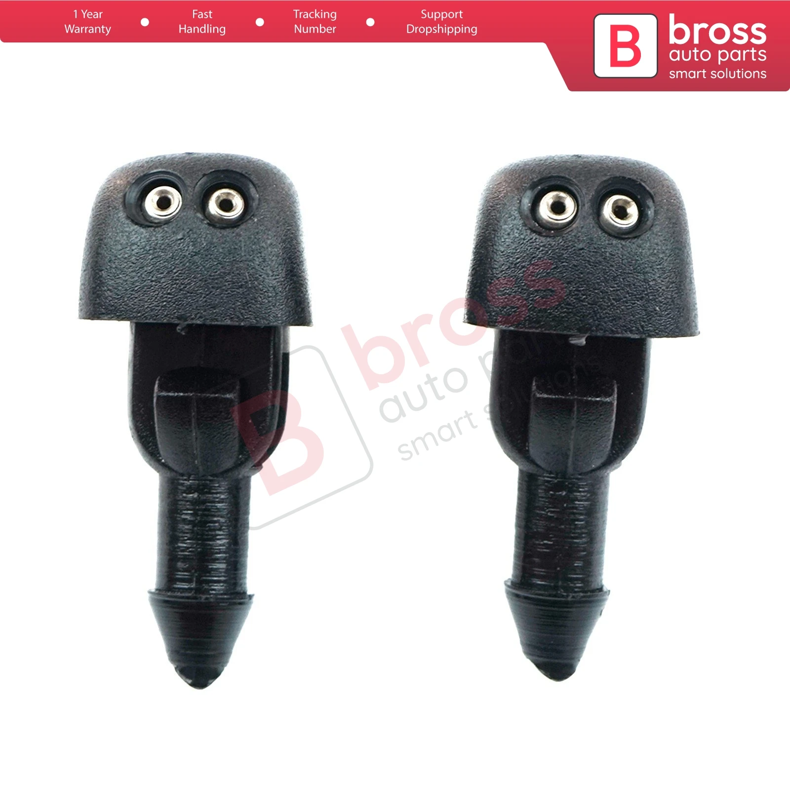 Bross Auto Parts BSP524 2 Pieces Front Windscreen Water Washer Nozzle Spray Jets for Ford Transit T15 T20 Ship From turkey