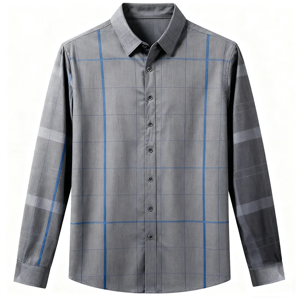 メンズ新スタイル天子格羽6色3Dプリントシャツシンプルビジネスカジュアルパーティー長袖ラペルソフト快適なアウター