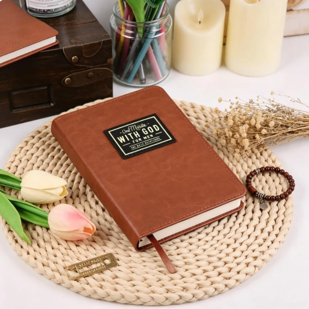 

One Minute with God for Men 365 Devotions, Brown Faux Leather Flexcove Books
