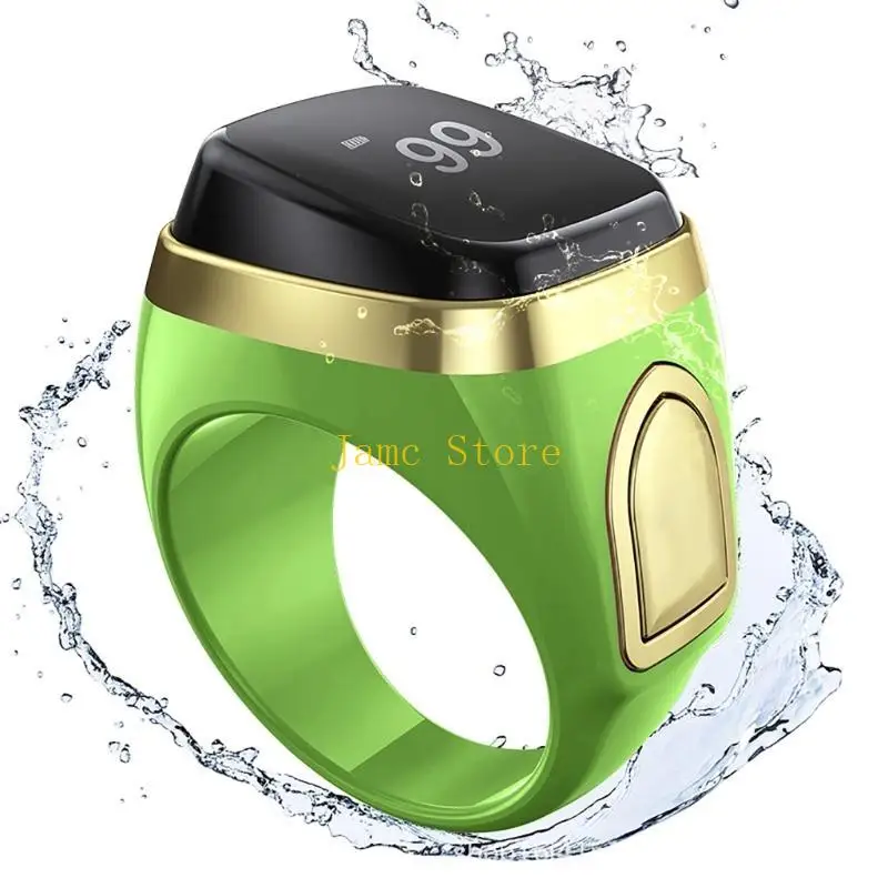 LX0B Waterproof Number Counter Hand Finger Rings LCD Digital Counting Tally Easy Counting Doa Waktu Pengingat Dekompresi