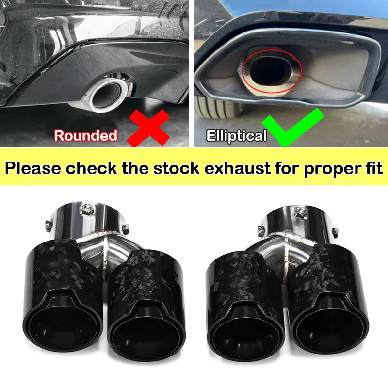 Auto Quad Uitlaat Tip Voor BMW G20 G21 M340i G42 M240i G23 M440i Dual M Prestaties Uitlaat Tip Uitlaatsysteem Nozzle Uitlaat