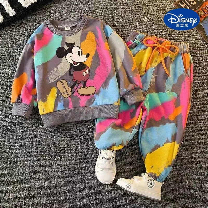 

Disney Girls Hooded 2-Piece Set 2025 | Cartoon Print Sportswear, Spring/Fall Outfit