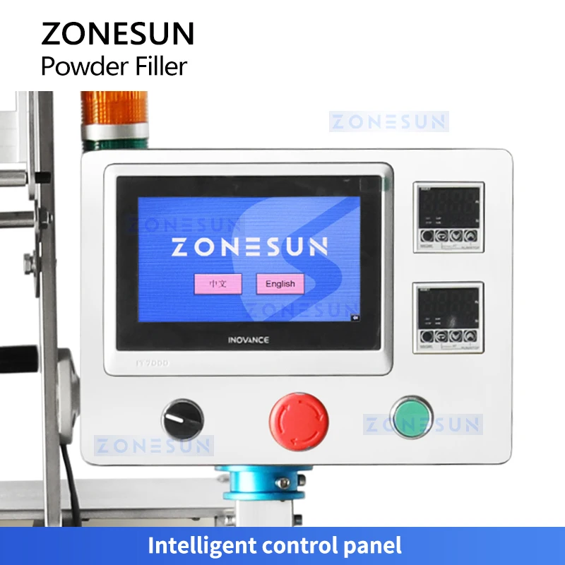 ZONESUN ZS-FS220P Powder Sachet Packaging Auger Filling VFFS Machine Back Seal For Seasoning  Coffee Powder Filling Machine