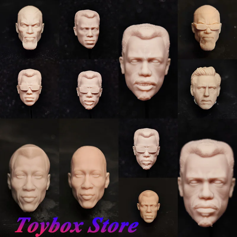 1/12 Deadpool Blade Man Wesley Snipes Super Hero Unpainted Head Sculpt Glasses Deign Model Accessory For 6