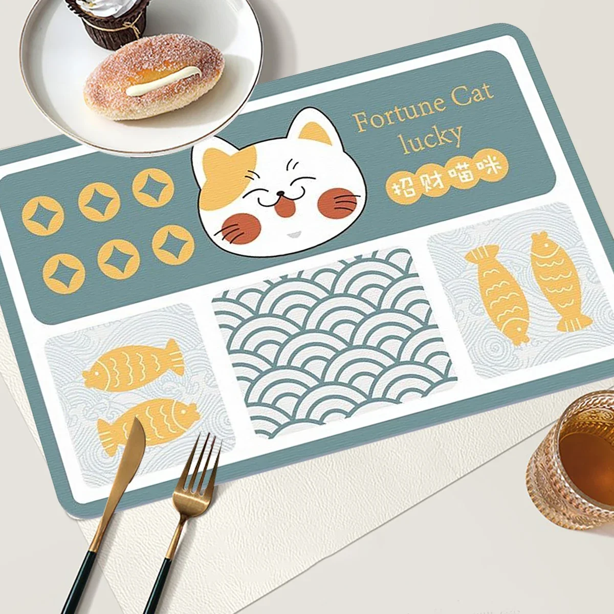 Japan Style Heat-resistant Heat-insulating Dining Table Mat Waterproof Oil Resistant Pad Light Luxury Dining Plates Pet Placemat