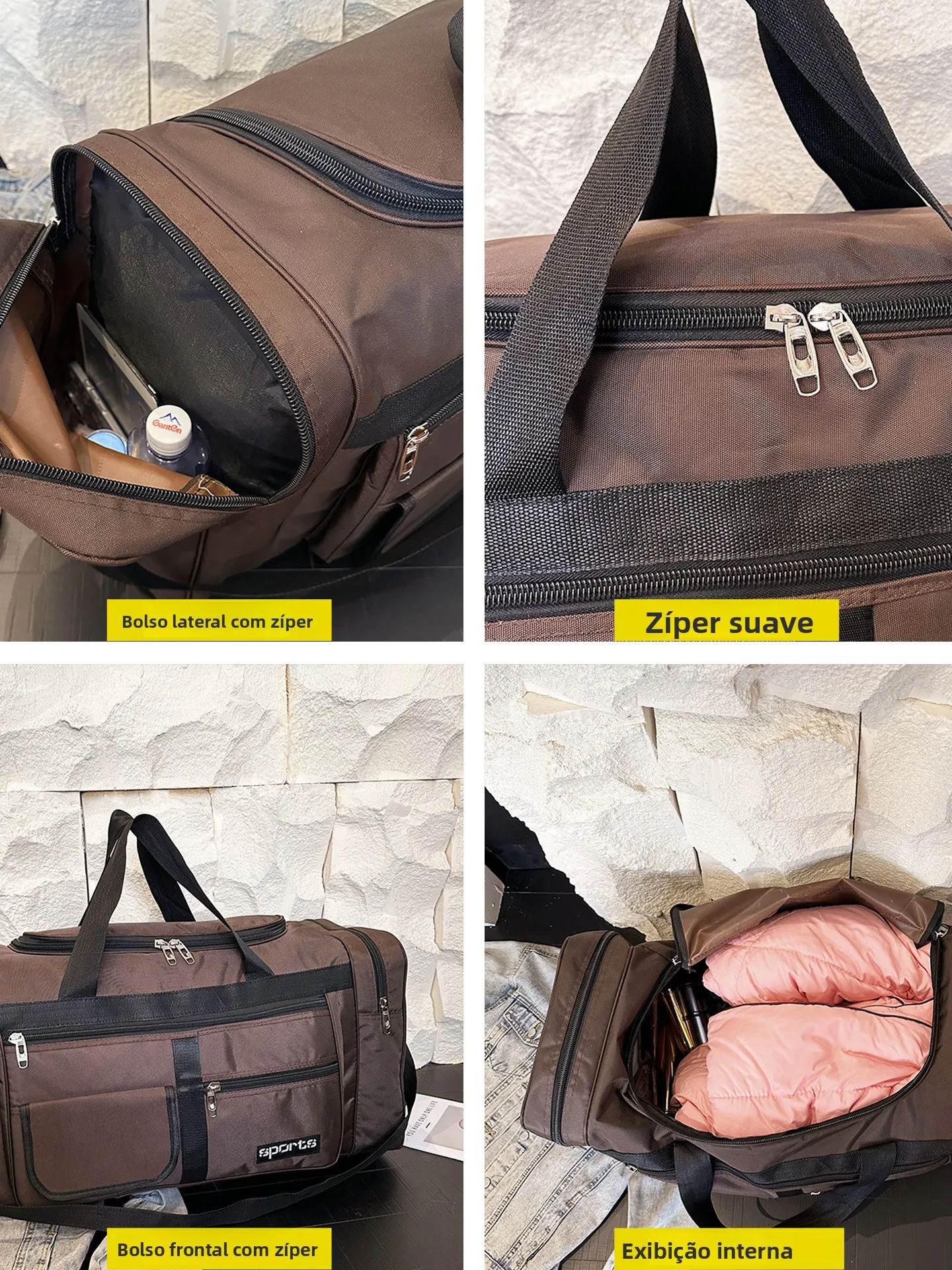 kangaroo-men's-travel-bag-waterproof-ort-trip-portable-lage-large-capaci-durable-nylon-no-oulder-strap-sport-sle