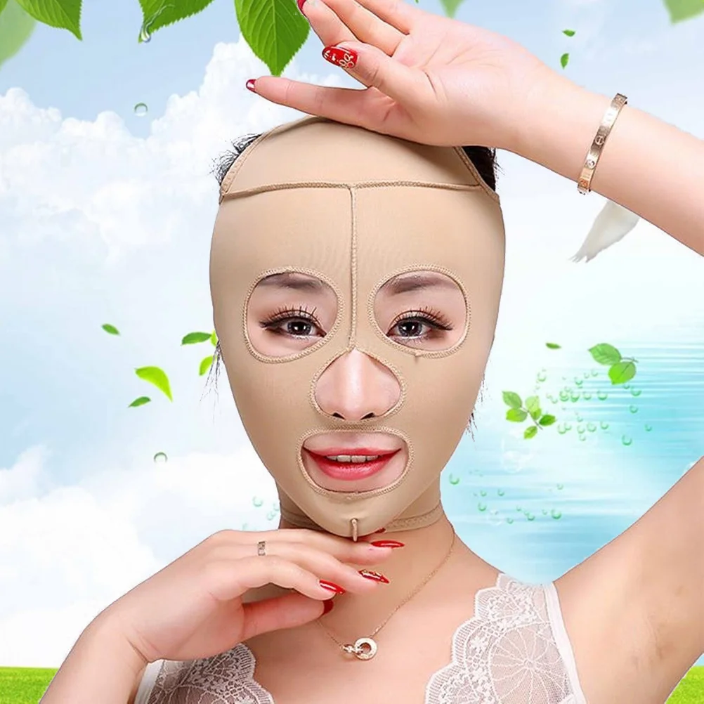 顔痩せマスク 弾性リフトチンバンド Vフェイスラインストラップ しわ防止 チークスリマー 血行促進 肌