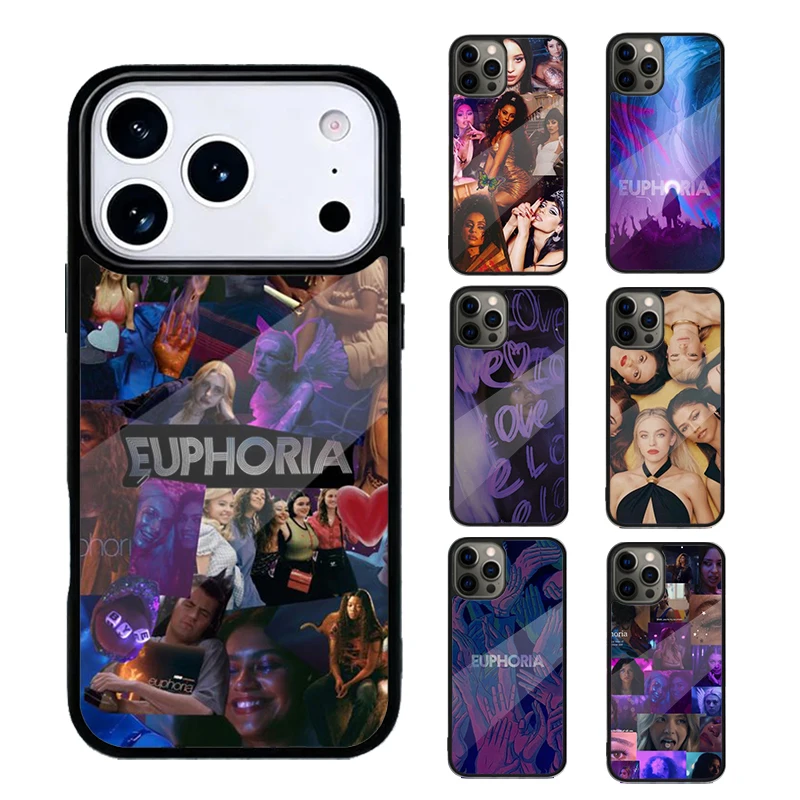 Coque de téléphone de luxe antichoc en caoutchouc pour iPhone 17 Pro Max, 17 Air, 11, 12, 13, 14, 15, 16 Pro Max, inspirée de la série TV américaine Euphoria