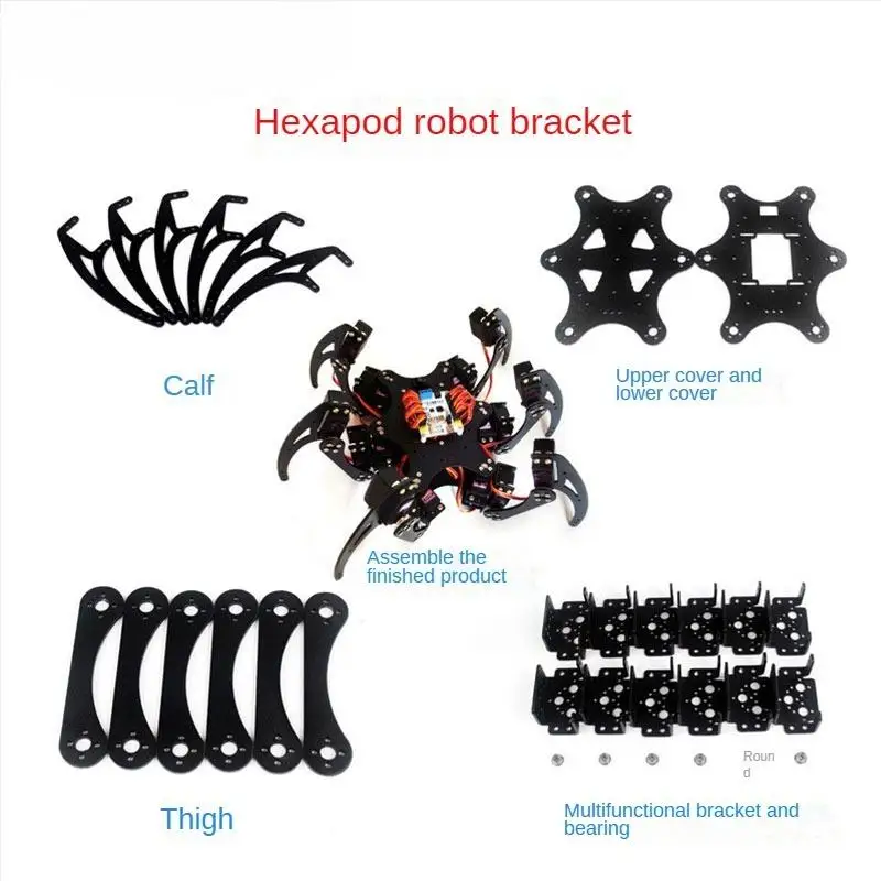 18 DOF Spider Metal Structure 6 legged Hexapod Robotic Spider Bracket for Arduino Robot DIY Kit Programmable Robot Spider Parts