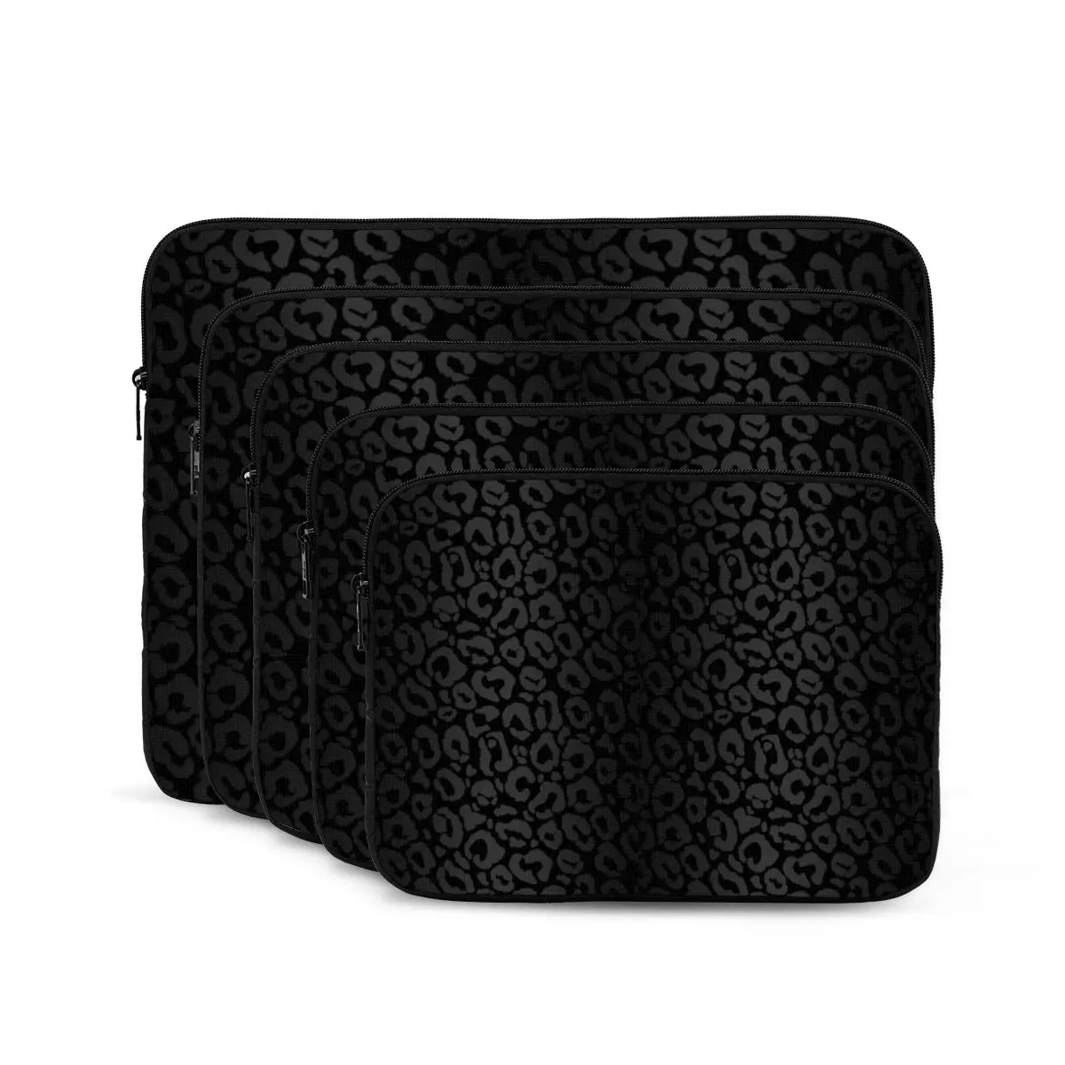Black Leopard Print, Cheetah Skin Notebook Laptop Bag Case Pouch For Macbook Air Pro Tablet Shockproof Case Bag