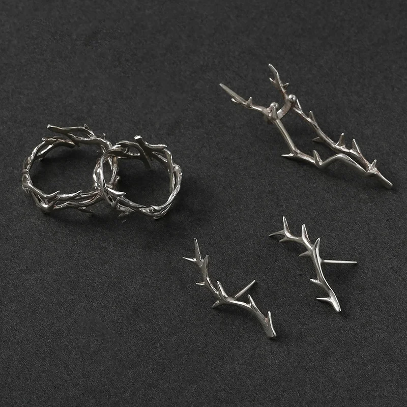 Retro obsession ring for men, trendy personality, open mouth ring, fashionable hip-hop style, single men, thorny ring image 3