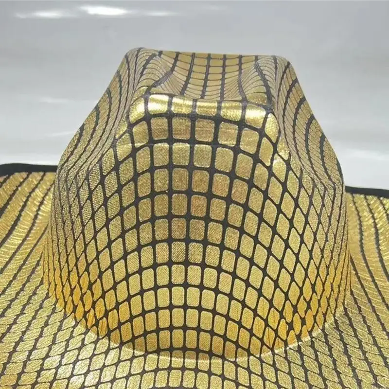 قبعة رعاة البقر P88A ديسكو ذات مرآة لامعة متعددة الاستخدامات للرجال والنساء والمطربين الكوميديين #3