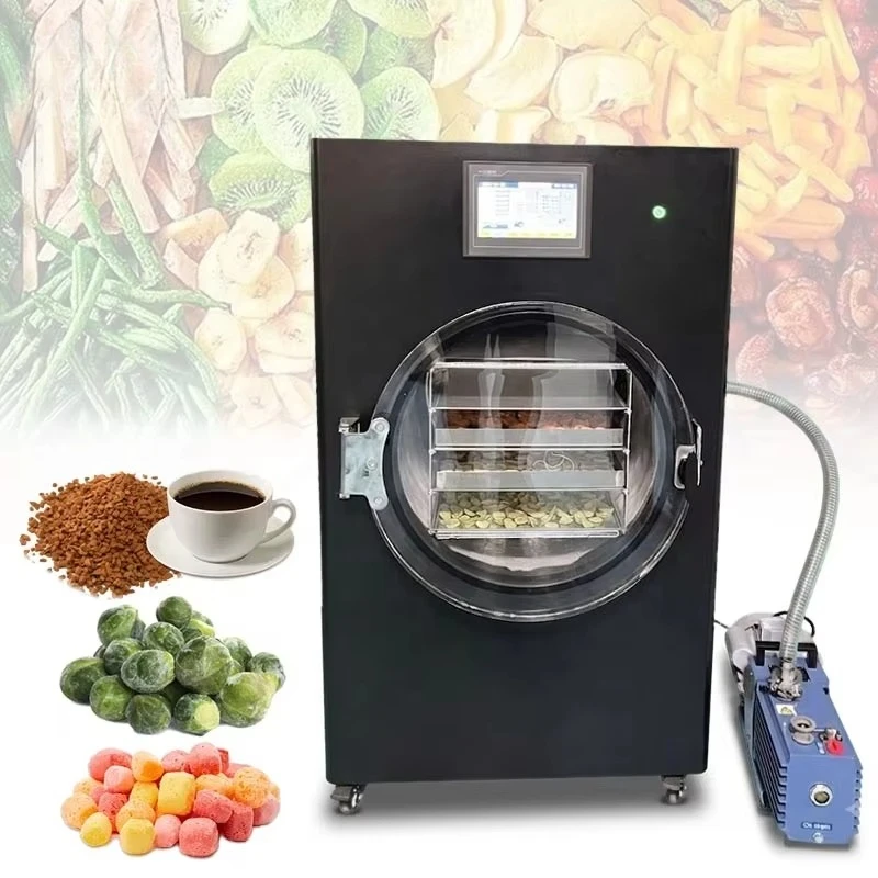 Freeze Dryer Vacuum Lyophilizer with Pre Freezing Function Food Machine for Home Fruit Meat Vegetable Candy Preservation