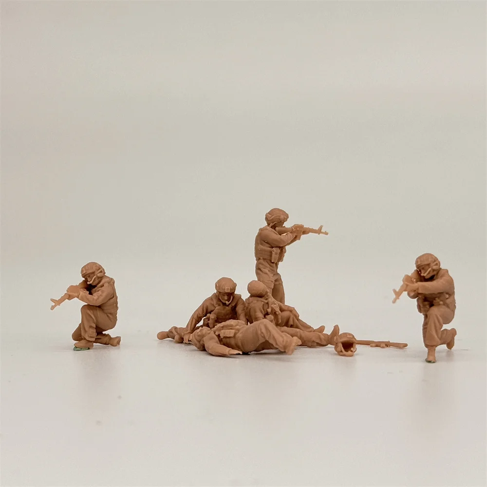 1/72 Scale Modern War US Soldiers Caught in an Ambush 6 Figures  Scene Wargaming Resin Model Miniature Diorama