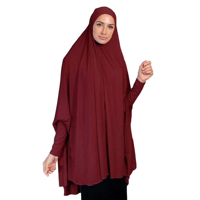 Women Muslim Khimar Abaya Long Hijab  Burqa Head Scarf Islamic Prayer Garment Overhead Turban Hijab Shawls Wraps Ramadan