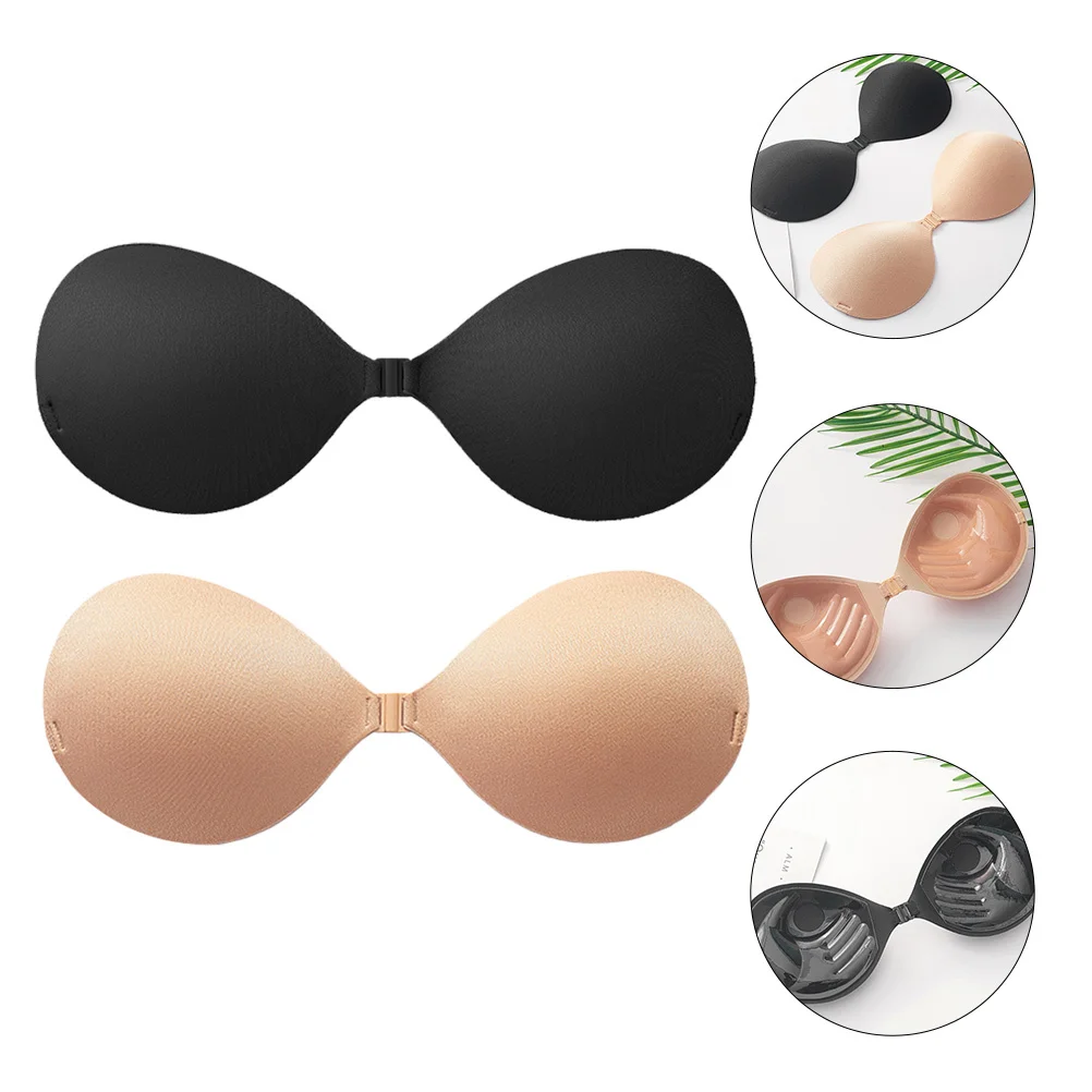 1Set trägerlose BHs, unsichtbare Brustaufkleber, hochwertiges Material, langlebig, Push-Up, passend zu jedem Kleiderrock, Silikon-BH