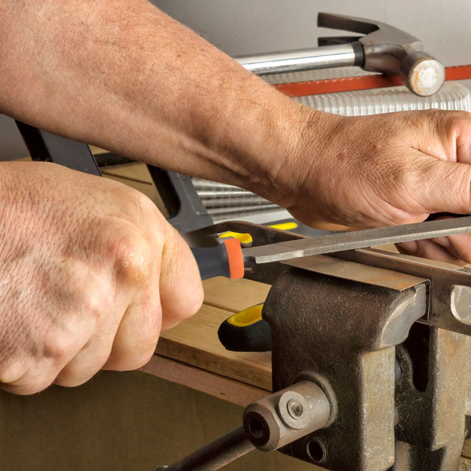 10pcs Plastic Handle For File Black Rubber Ergonomic Grip Durable File Handle Set Tool Accessory For Metal Wood Rasp Saw