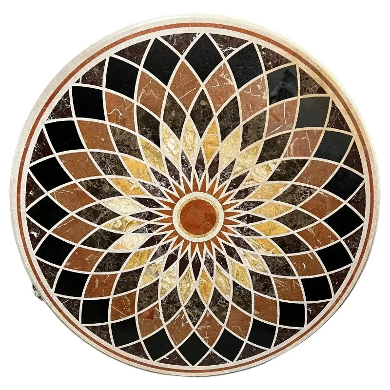 

Marble inlaid desktop traditional design style art stone