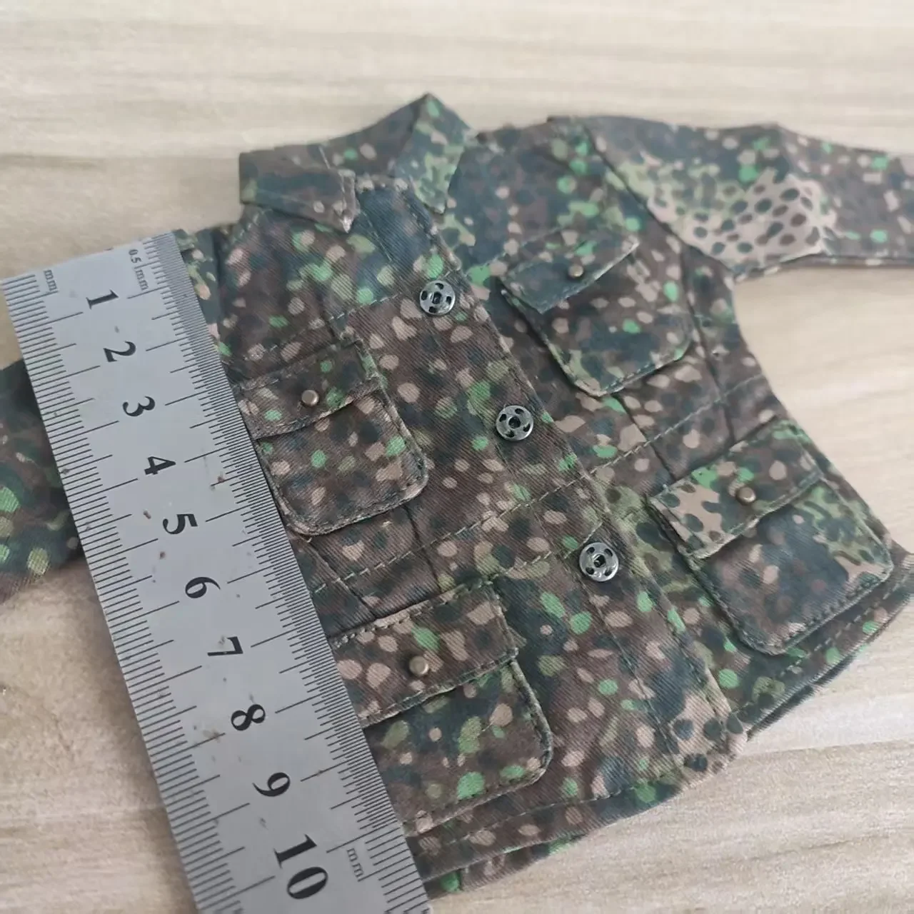 الحرب العالمية الثانية معطف البازلاء زي مموه 1/6 مقياس عمل الشكل صالح 12 بوصة الجسم تحصيل الملابس العسكرية لشخصيات العمل #3