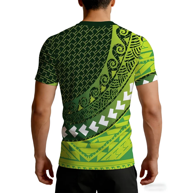 Green Vein Power Men's Compression Fit Training Base Layer Printed Short Sleeve T Shirt Crew Neck Breathable Quick Drying Fitnes