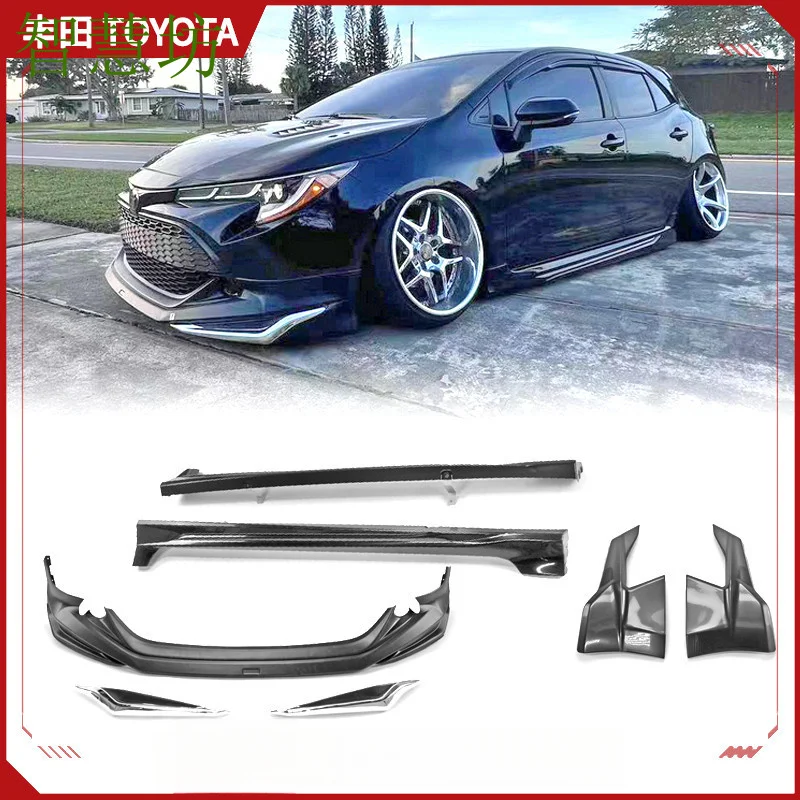 Adecuado para Toyota Corolla Hatchback: Labio Delantero, Pequeño Spoiler, Divisor Delantero, Faldones Laterales, Labio Trasero - Juego Completo