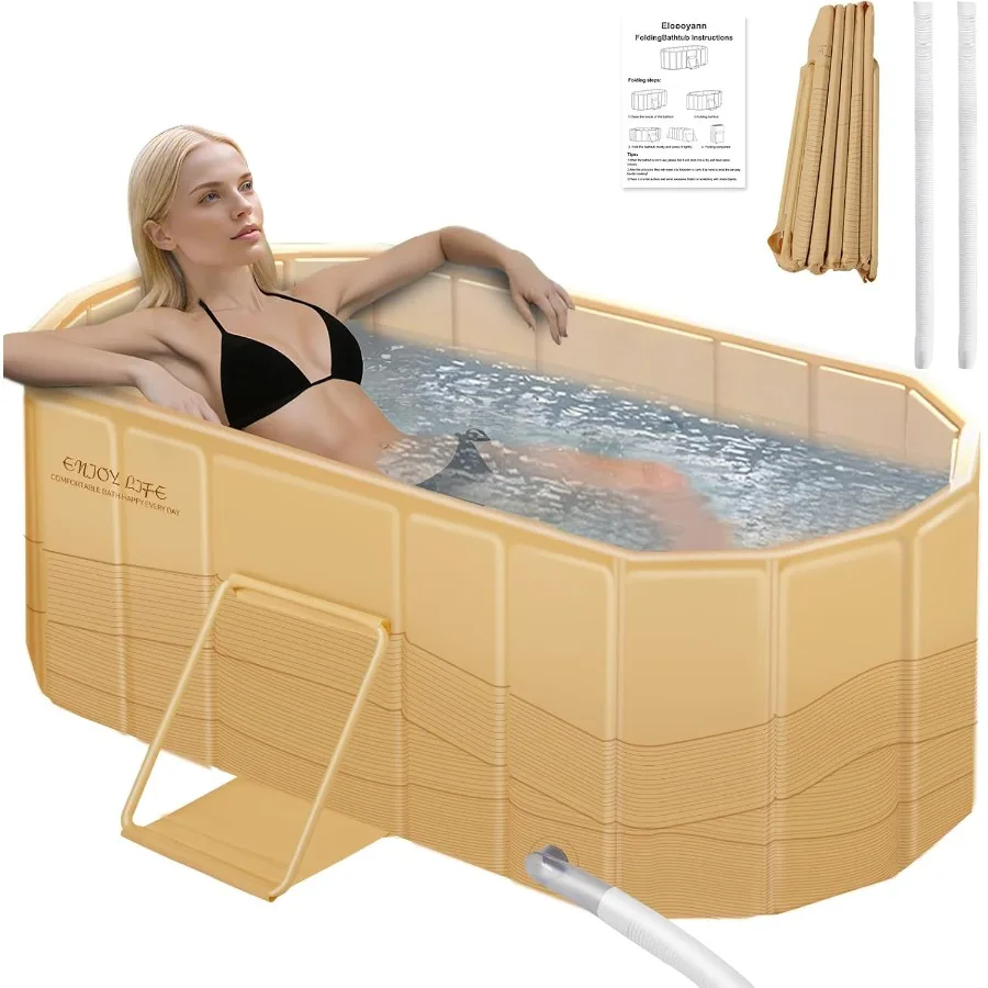 

Портативная складная ванна 47 дюймов для взрослых, складная ванна для душа, портативная душевая ванна для взрослых, подходит для дома