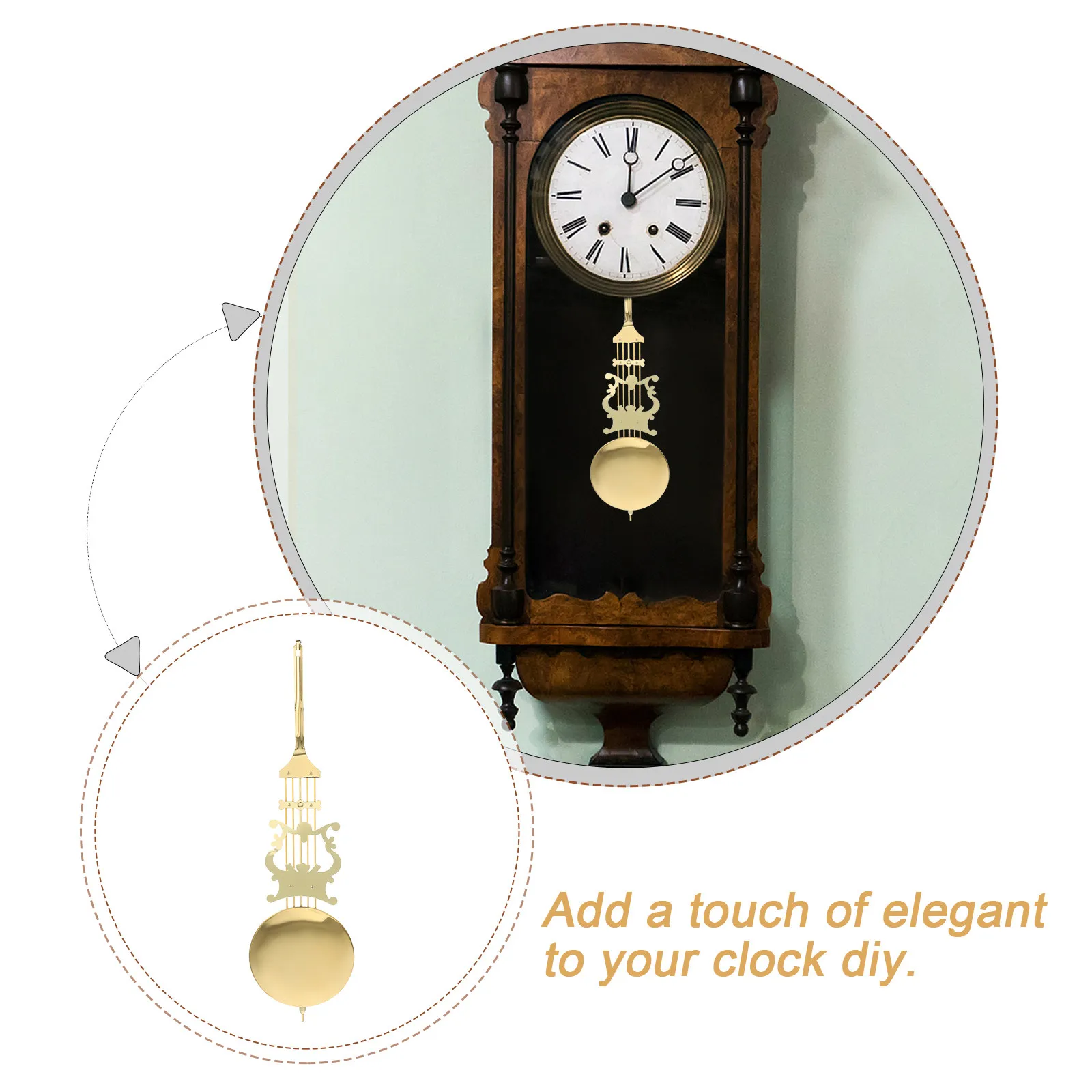 Wall Clock Mechanism Kit Featuring Accurate Timekeeping Pendulum Swing and Longlasting Metal Components Clock Replacement Parts