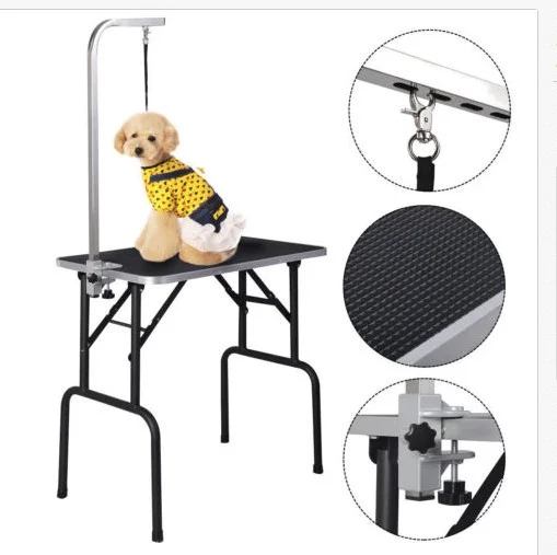 

Light Weight Single Dog Grooming Arm Pet Beauty Table Folding Retractable Table With L Shape Grooming Arm
