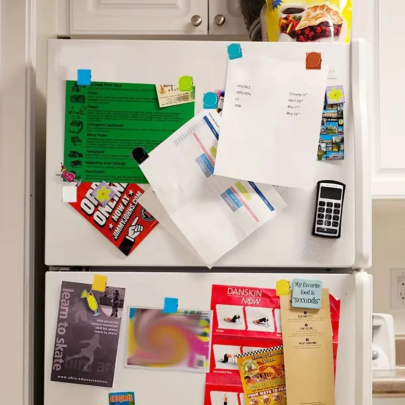 6PCS Magnetic Clips for Office & Fridge - Colorful Document & Photo Organizer, Home/Kitchen Use, Ideal Christmas Gift