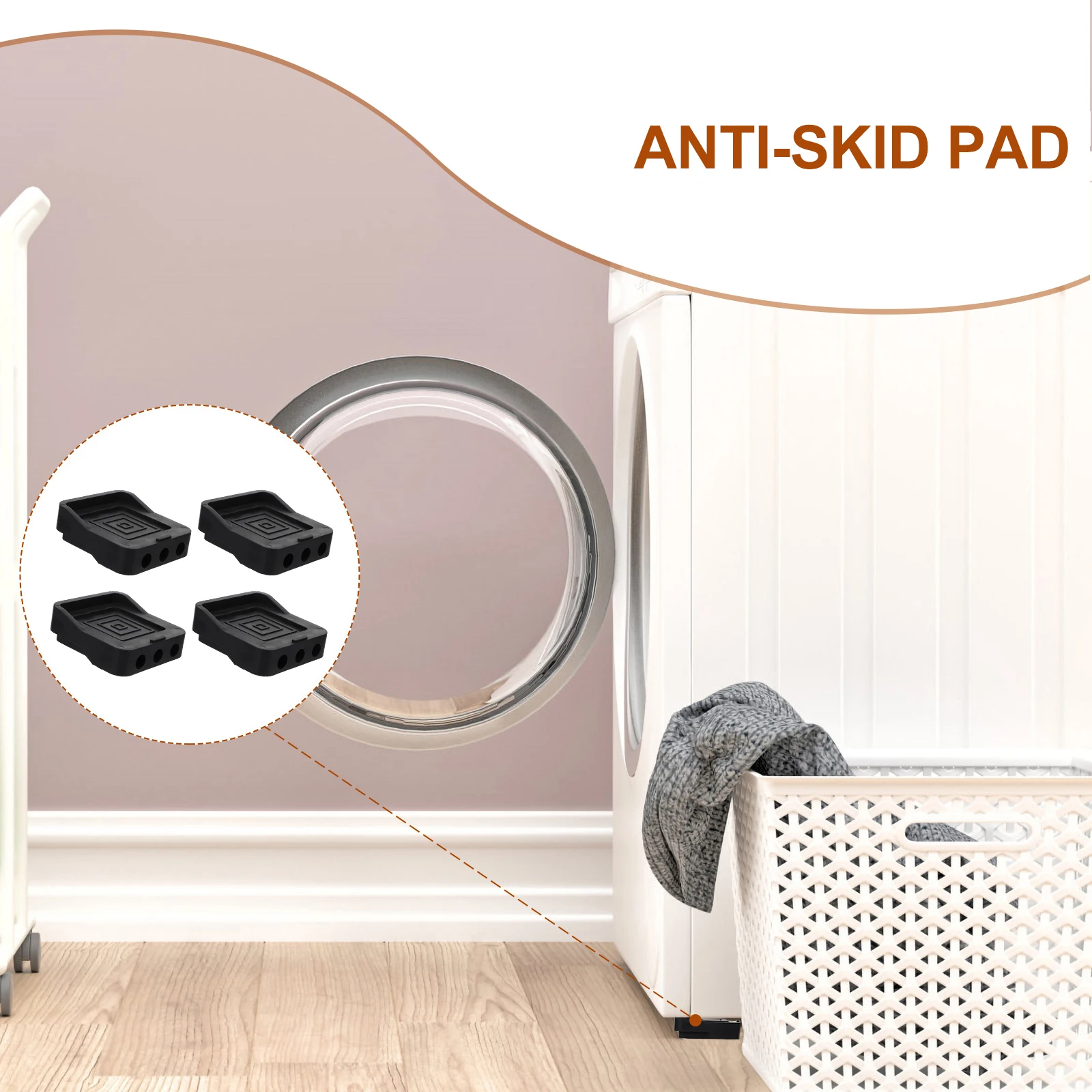 

8pcs Heightening Pad Rubber Anti slip Damping Protectors Shockproof Washing Machine Accessory Waterproof Appliance Feet