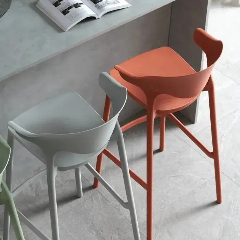 

Artist Plastic Barber High Makeup Bar Chairs Vanity Counter Modern Bar Chairs Dining Office Krzesla Furniture YN50BC