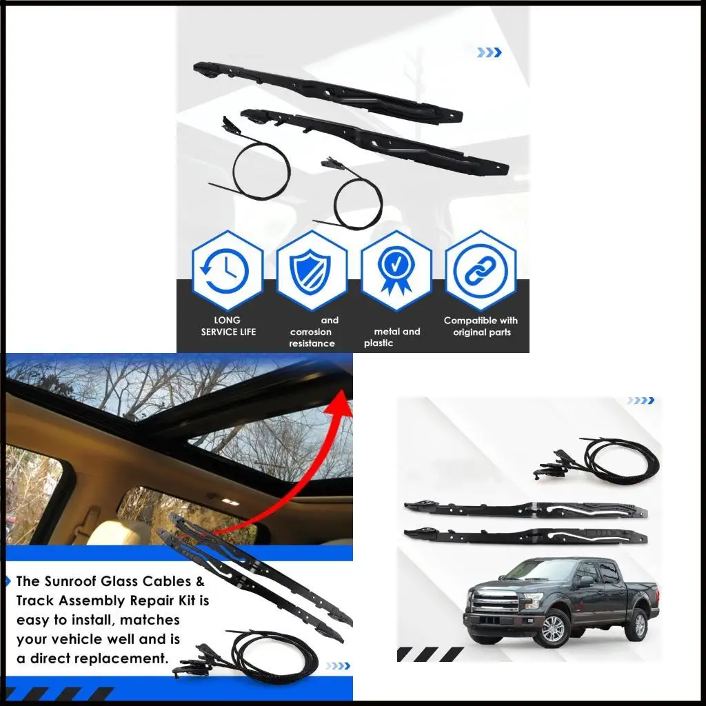 

Sunroof Cable & Track Assembly Repair set Heavy Duty Sunroof Repair set FL3Z16502C22 Vehicle Accessories fit for Car