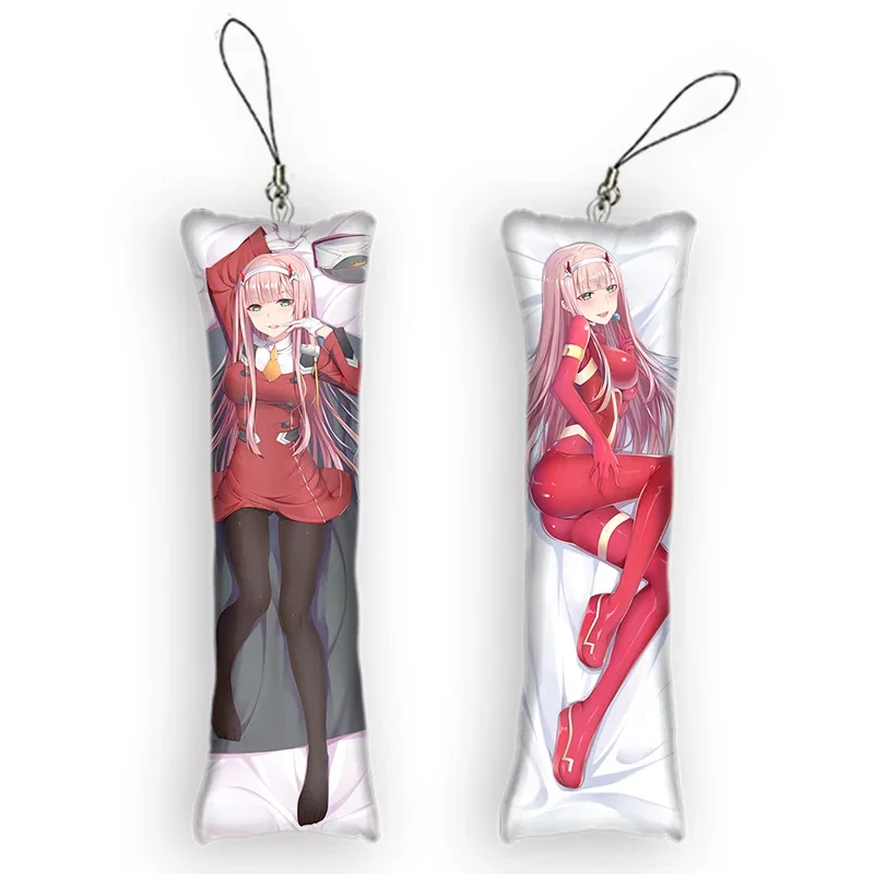 Darling In The Franxx Dakimakura Keychain Double Sided Zero Two Key Chain Mini Phone Ornament Cpsplay Anime Keychain