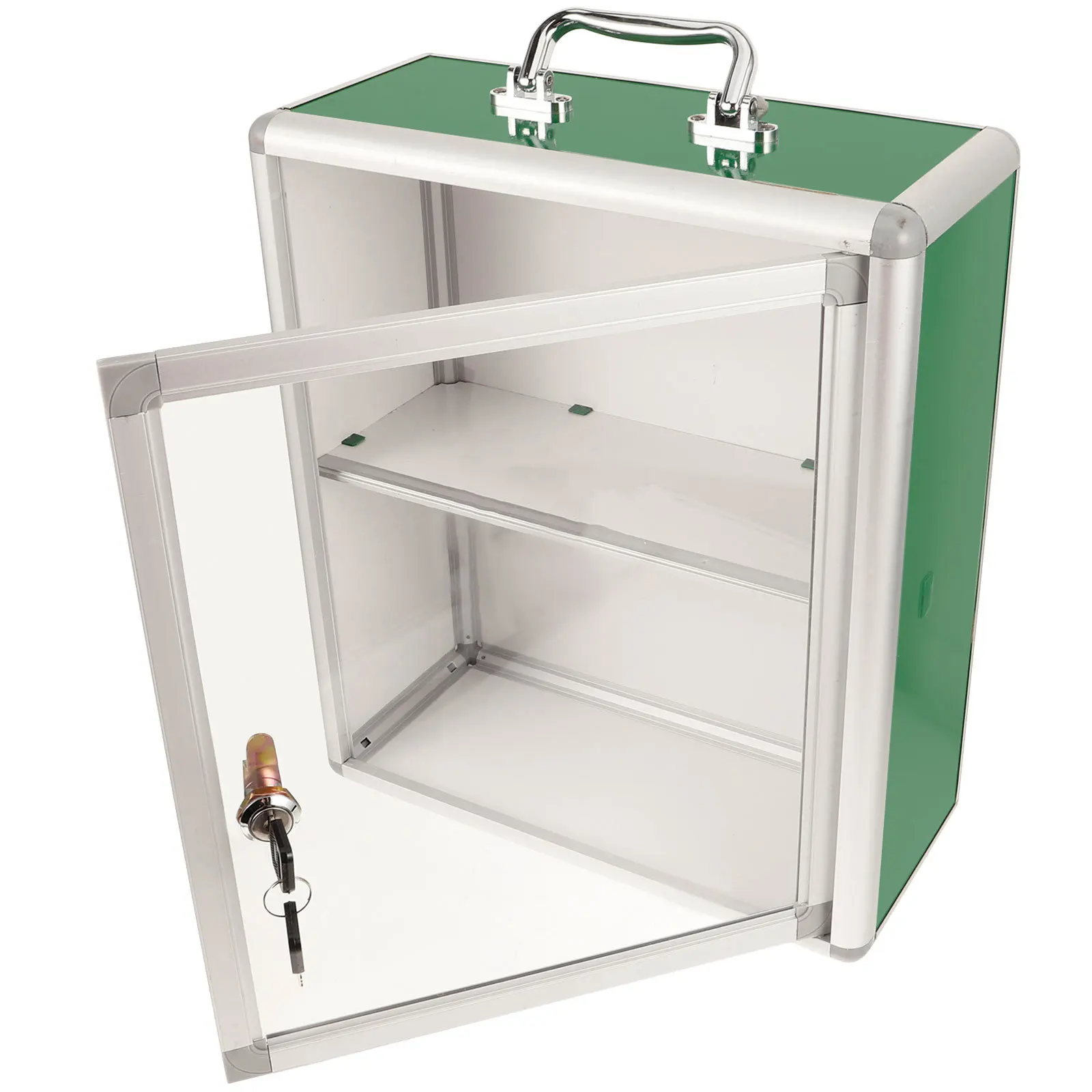 صندوق إسعافات أولية مثبت على الحائط، خزانة أدوية مرئية، حاوية تخزين للطوارئ للمنزل والمكتب والسيارة، مجتمع كبير عام