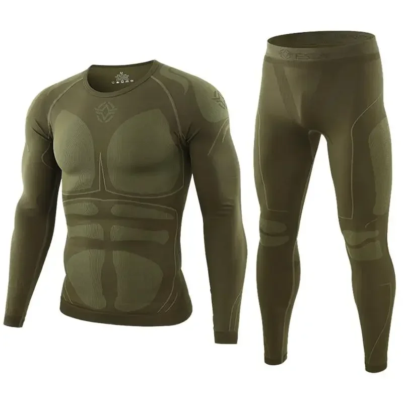 

Winter Top Quality Thermo Cycling Clothing Men'S Thermal Underwear Sets Compression Training Male Clothin