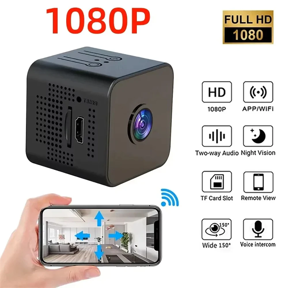 

1080P Mini Wifi Camera Night Vision Hidden IP Camera Vision Remote Monitor Portable Wireless Security Surveillance Micro Cam
