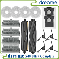 Dreame X40 Ultra Complete / X40 Ultra / X40 Pro/S30 Pro Ultra/L40 Ultra Vacuum Parts Main Roller Side Brush Hepa Filter Dust Bag