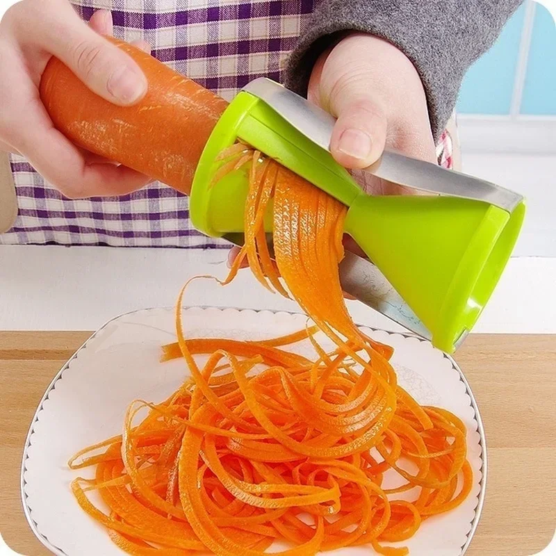 Portable Spiralizer Vegetable Slicer Handheld Spiralizers Peeler Stainless Steel Spiral Slicers for Potatoes Zucchini Spaghetti