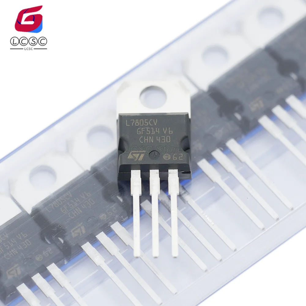 10Pcs-50Pcs Original L7805CV Positive Voltage Regulator ICs 5V 1.5A Fixed Output Linear Regulator L7805CV-DG TO-220 3-Pin