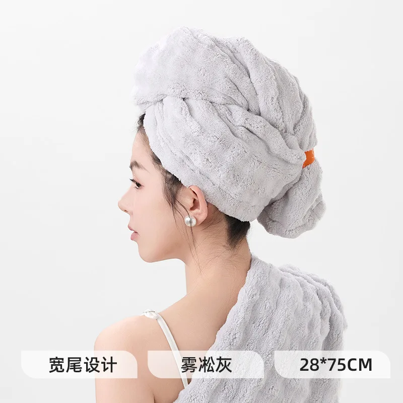 N11 دروبشيب قبعة دش قبعات الحمام التجفيف السريع وشاح المخملية غطاء للشعر سميكة عقال منشفة المنزل غير تهب غطاء حمام