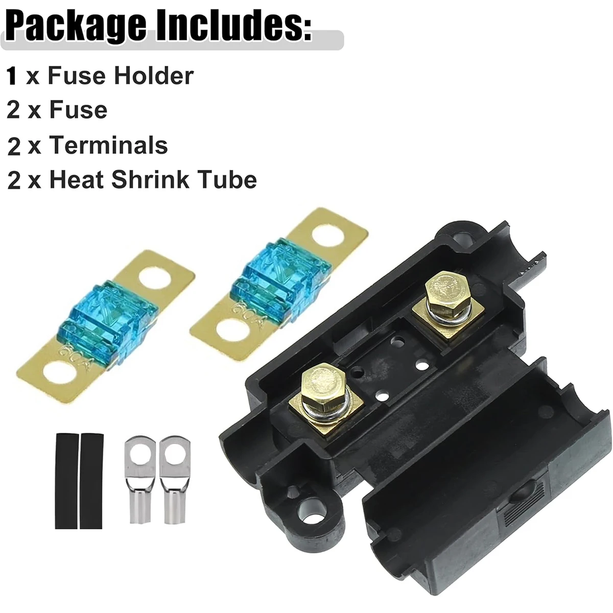 1 Set Sicherungshalter 30-200 Ampere Midi-Sicherung für Gabelsicherungen DC 12V 24V Auto-Klimaanlagen-Sicherungskasten Auto-Zubehör