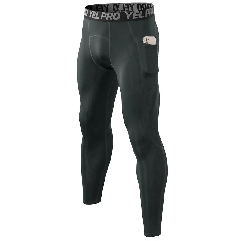 Herfst-En Winterfitnessbroek Voor Heren Fleece Gevoerde Trainingsbroek Met Onderkant, Zak Pro Strakke Stretch Hardloopsportbroek