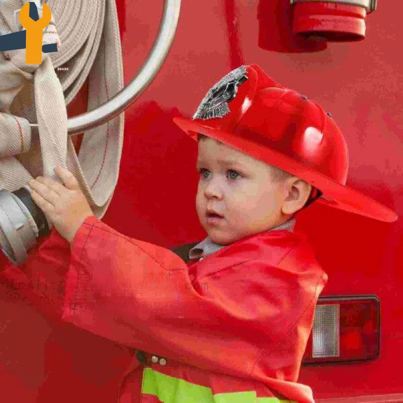 2 Pcs Realistic Firefighter Hat Children Fireman Costume
