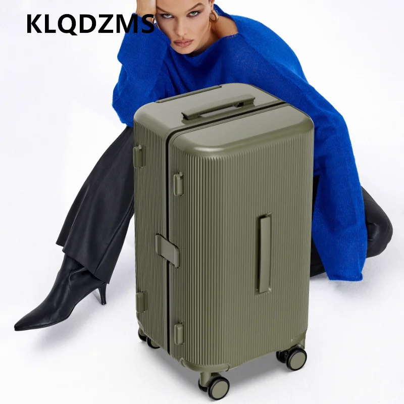 

KLQDZMS 20"Suitcase on Wheels ABS+PC Boarding Box 24 Inch Large Capacity Cart Case Cart Style Travel Bag Student Luggage