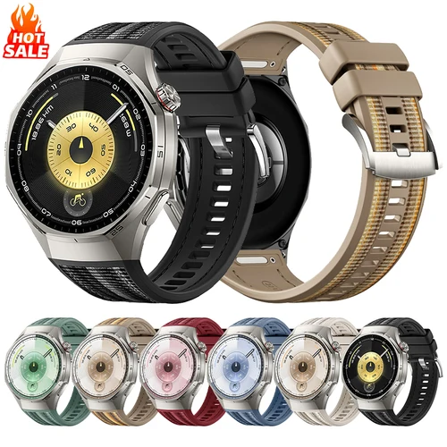 Imagen 1 del producto Correa de silicona tejida de nailon sin huecos para Huawei Watch GT6 Pro Smartwatch pulsera de ajuste rápido para reloj GT6 Pro pulsera de 46mm