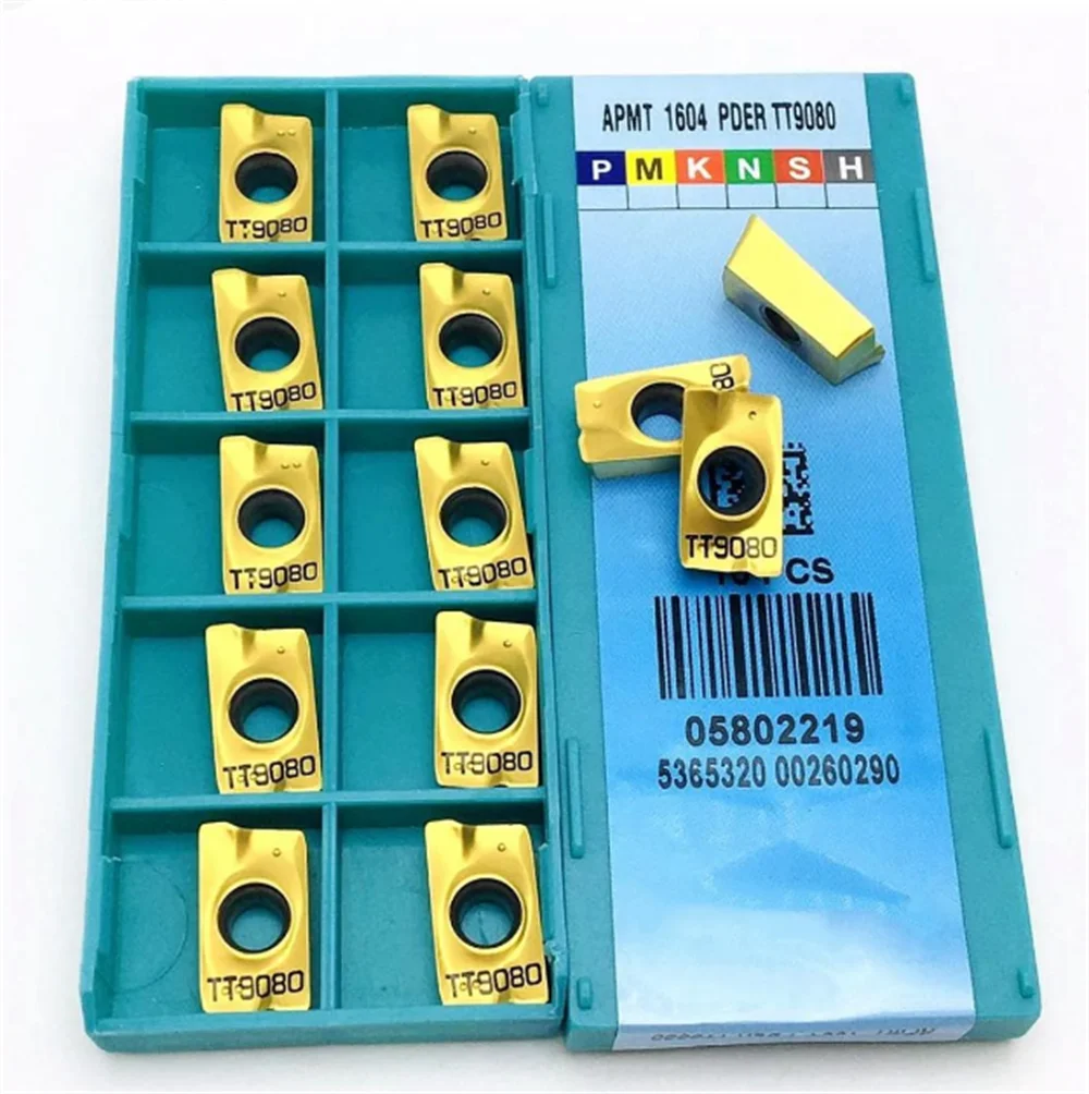 

100P APMT1604PDER TT9080 Carbide Turning Inserts CNC Metal Lathe Turning Tools for MVQNR/L Tool Hold