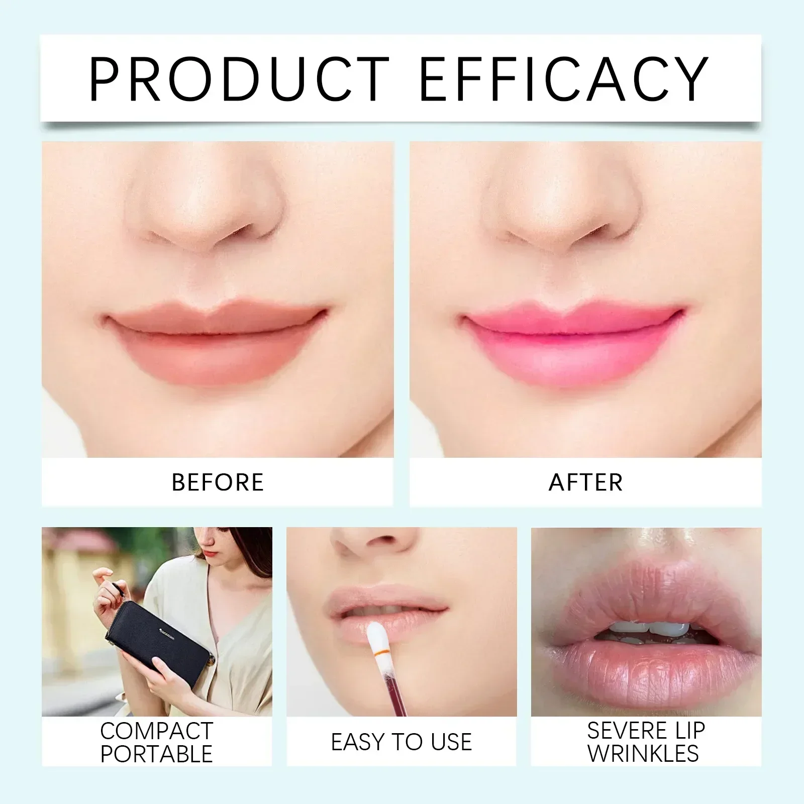 Lipstick is portable and moisturizing. Disposable lip gloss