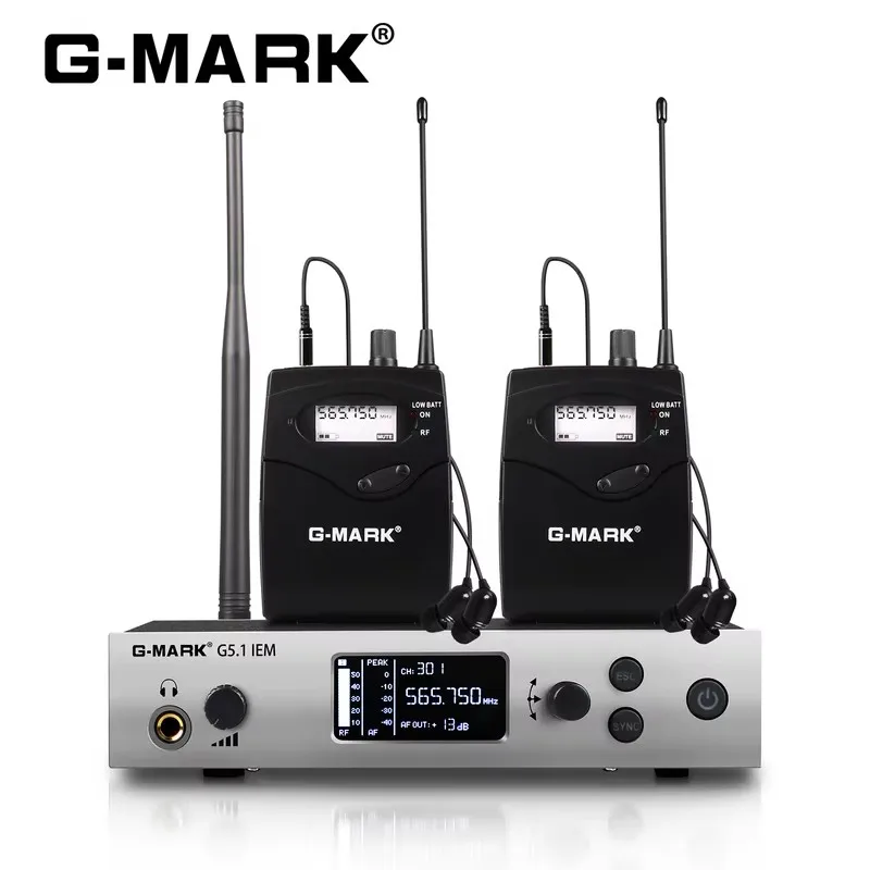 

G-MARK G5.1IEM UHF Wireless In Ear Monitor System for Stage Performances Outdoor Singers Real-time Listening Earphones Return