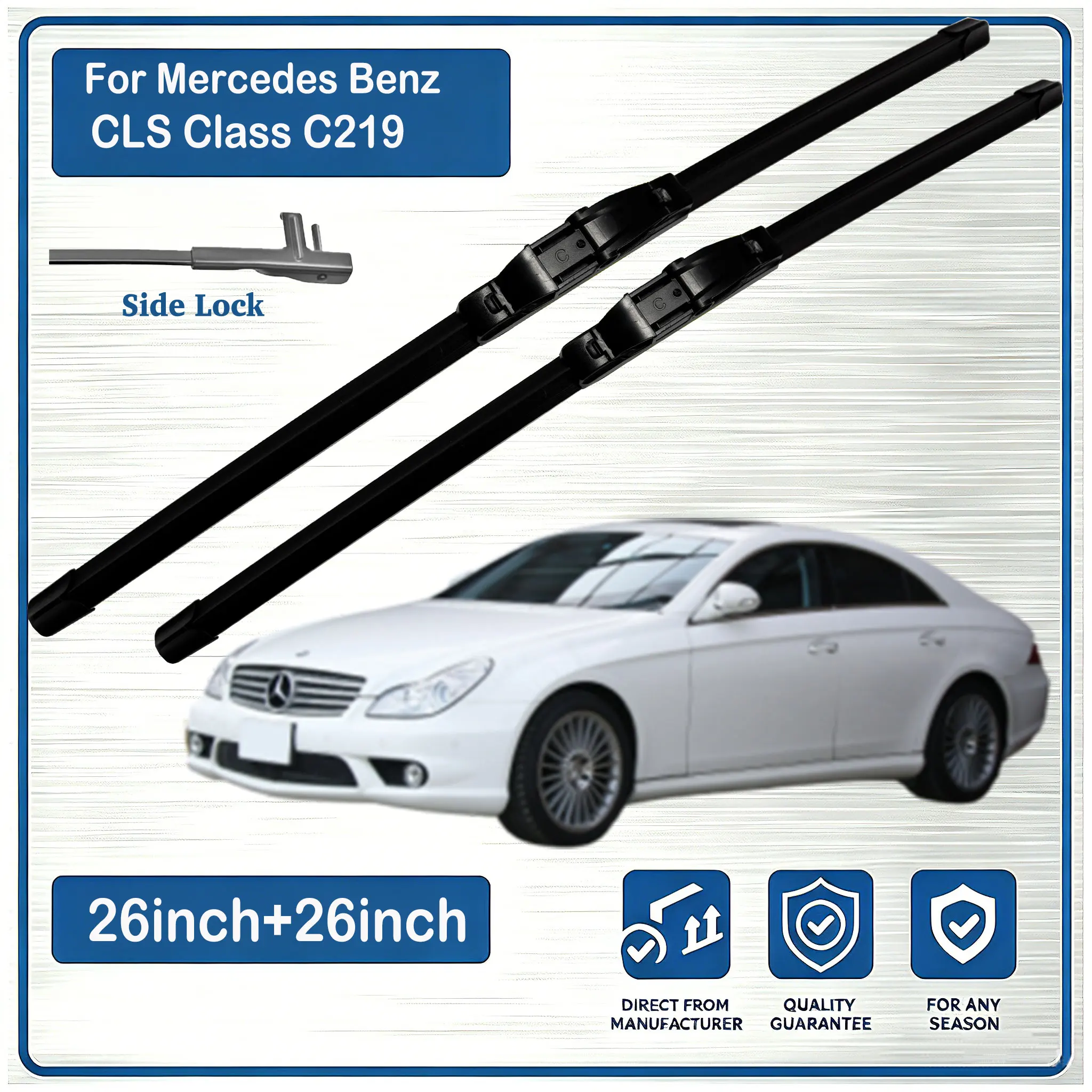For Mercedes Benz CLS Class C219 2004-2011 Front Wiper Blades Windscreen Windshield Window WIPER 2PCS
